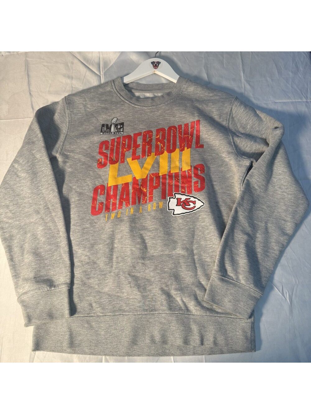 Fanatics Kansas City Chiefs Super Bowl LVIII Champions Crewneck Sweatshirt Sz M - Picture 4 of 8